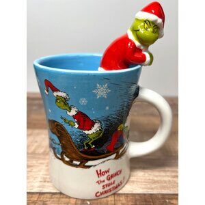 Grinch Christmas Ceramic Mug With 3D Grinch